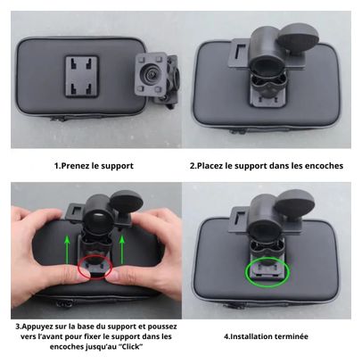 Support de téléphone étanche pour guidon de vélo