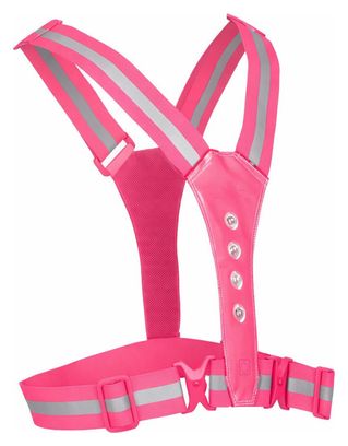Gilet de sécurité LED haute visibilité – 360° rose réfléchissant