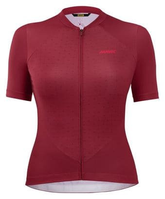 Maillot Manches Courtes Mavic Sequence Femme Bordeaux XS