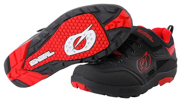 Scarpe da MTB O&#39;Neal Traverse Flat nere / rosse