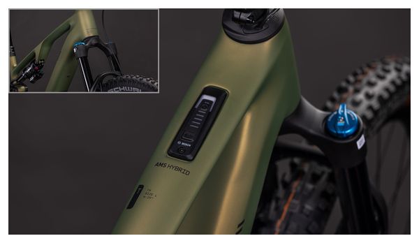 VTT Électrique Tout-Suspendu Cube AMS Hybrid One44 C:68X TM 400X Sram 12V 400 Wh Bosch 60 Nm 29'' Vert Reed Matrix 2026
