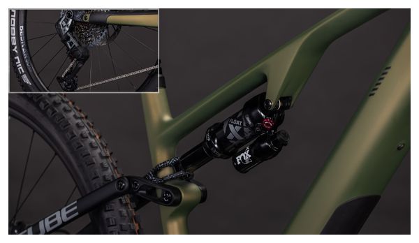 VTT Électrique Tout-Suspendu Cube AMS Hybrid One44 C:68X TM 400X Sram 12V 400 Wh Bosch 60 Nm 29'' Vert Reed Matrix 2026
