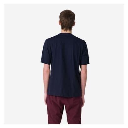 T-Shirt Manches Courtes Rapha Logo Bleu Marine/Rose