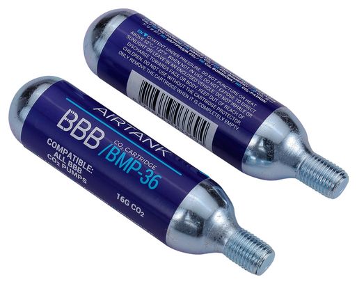 Cartuchos de CO2 BBB AirTanks 16g (x2 Unidades)