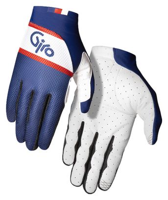 Lange Handschuhe Giro Trixter Midnight Retro Blau / Weiß