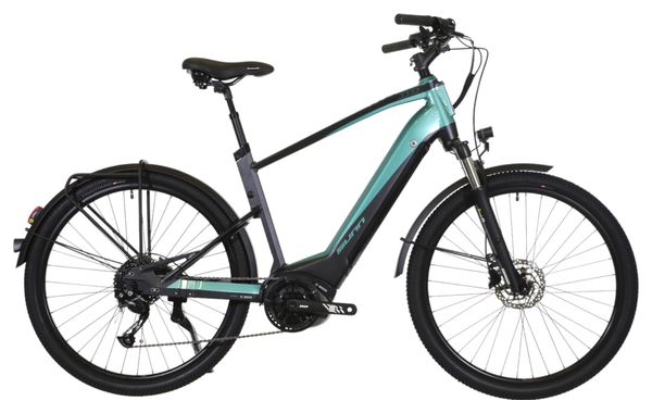 Vélo d'Exposition - Vélo de Ville Électrique Sunn Urb Sleek Woman Shimano Altus 9V 400 Wh 650b Noir / Turquoise 2023