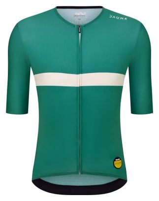 Santini Tour de France Kurzarm-Trikot – Gelbes Trikot mit grünem Tourmalet-Pass – Unisex