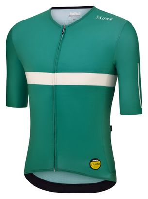 Santini Tour de France Kurzarm-Trikot – Gelbes Trikot mit grünem Tourmalet-Pass – Unisex