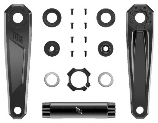 Title CR1 Cranks | 130 mm Axle | Black (Without Chainring)