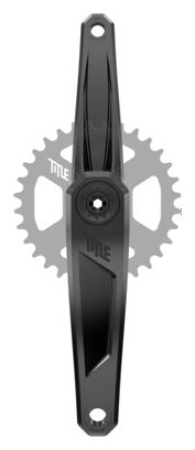 Title CR1 Cranks | 130 mm Axle | Black (Without Chainring)