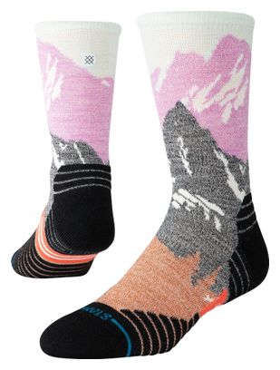 Stance Out Of Range Mid Wool Crew Socks Grijs/Roze