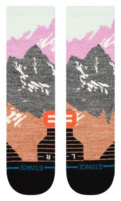 Stance Out Of Range Mid Wool Crew Socks Grijs/Roze