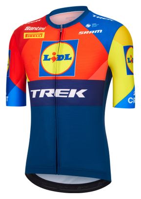 Herren Kurzarm Trikot Santini Team Lidl-Trek 2025 Blau