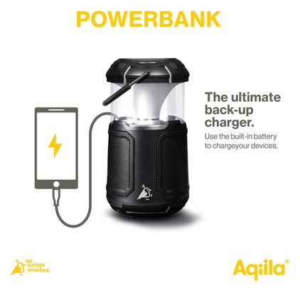 Powertec Aqiila B10 – Powerbank 10.000 mAh avec enceinte bluetooth et lampe Led intégrés