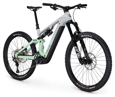 Focus SAM² 6.8 Shimano Deore 12V 600Wh MX (29/27.5'') Mountain Bike elettrica a sospensione totale Grigio/Verde 2025