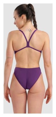 Bañador de una pieza para mujer con espalda descubierta Challenge Back Violeta