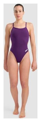 Bañador de una pieza para mujer con espalda descubierta Challenge Back Violeta