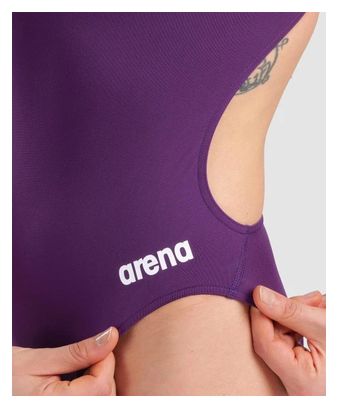 Bañador de una pieza para mujer con espalda descubierta Challenge Back Violeta