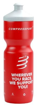 Bottiglia da bici Compressport 750ml Rosso/Bianco