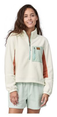 Patagonia Microdini 1/2 Zip Damen Fleece Sweatshirt Weiß