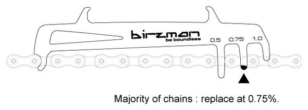 Indicador de desgaste de cadena Birzman 1-12 velocidades