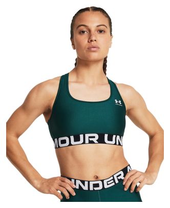 Under Armour HeatGear Armour Mid Women's Green Bra