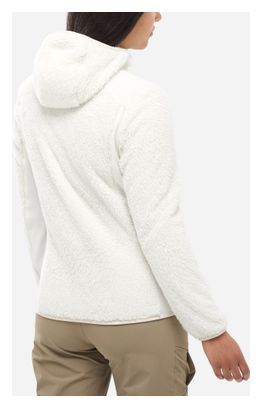 Sudadera polar Millet Chamonix Highloft con capucha, blanca, para mujer
