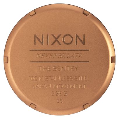 Montre Unisexe Nixon Sentry Leather Bronze/Noir