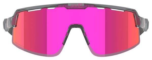 AZR Speed RX S Crystal Gray/Pink Sunglasses Set + Clear Lens