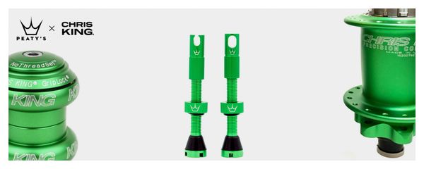 Peaty's x Chris King MK2 60mm Emerald Tubeless Valves
