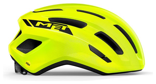 Met Miles Mips Helm Helder Fluorescerend Geel 2022