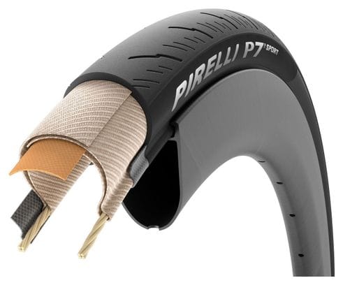 Neumático de carretera plegable Pirelli P7 Sport de 700 mm Tubetype Pro Compound Tech Belt