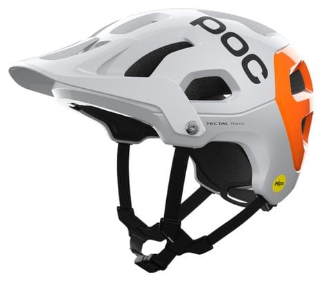 POC Tectal Race MIPS NFC-Helm Weiß/Orange Fluo AVIP