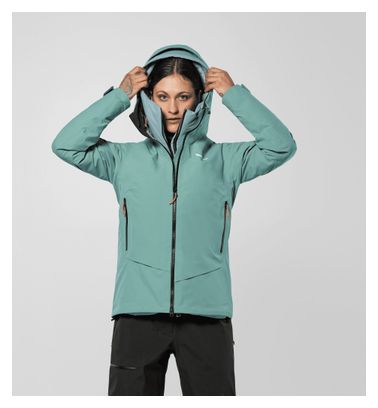 Veste Impermeable Salewa Ortles Gore-Tex 3L Vert Femme