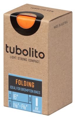 Chambre à Air Tubolito Folding Vélo Pliant 16'' Schraeder 40 mm