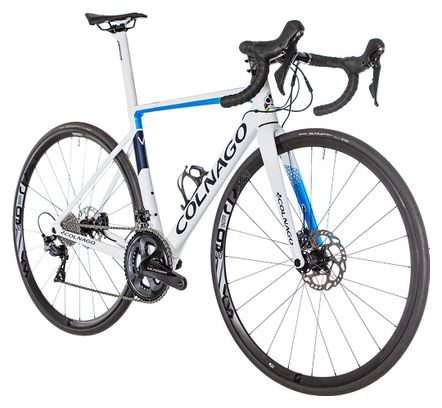 Vélo de Route Colnago V3 Disc Shimano Ultegra 11V 700 mm Blanc Bleu 2022