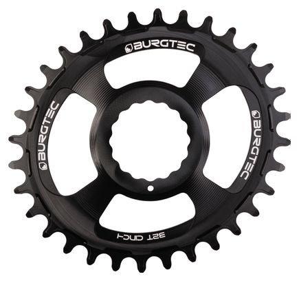 Burgtec Oval Chainring Thick Thin Black