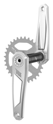 Title CR1 Cranks | 130 mm Axle | Chrome (Without Chainring)