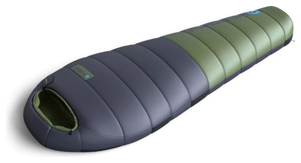 Husky Mumienschlafsack Daunen Devon 2024 -5°C - 220 cm - blau mit Khaki