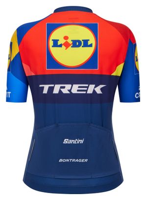 Maglia a maniche corte Santini Team Lidl-Trek 2025 Donna Blu