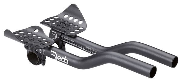 Deda Parabolica Due Lenkerverlängerungen Aluminium 31,7 mm Schwarz + Spacers Kit