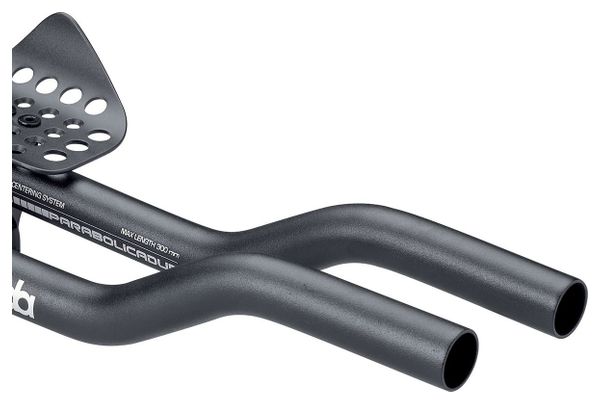 Prolongateurs Deda Parabolica Due Aluminium 31.7 mm Noir + Entretoises de Rehausse