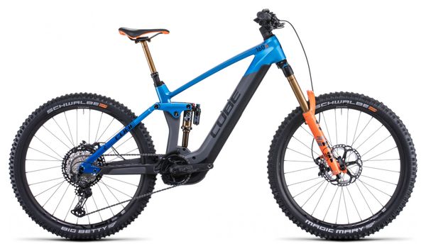 Cube Stereo Hybrid 160 HPC Actionteam 750 27.5 Electric Full Suspension MTB Shimano XT 12S 750 Wh 27.5'' Blue Grey Actionteam 2022
