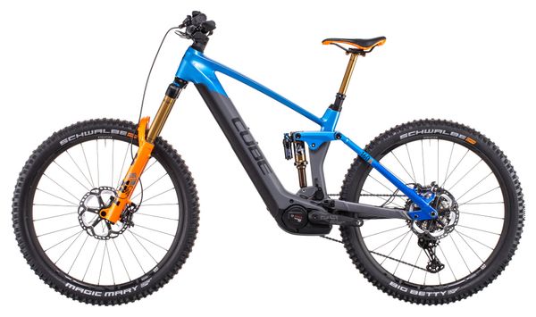 Cube Stereo Hybrid 160 HPC Actionteam 750 27.5 Electric Full Suspension MTB Shimano XT 12S 750 Wh 27.5'' Blue Grey Actionteam 2022