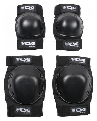 Tsg Plain knie- en elleboogbeschermerset zwart