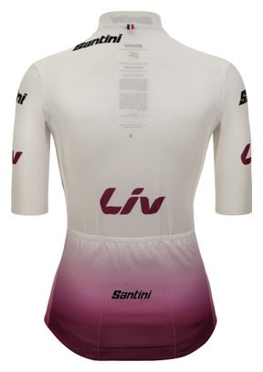 Santini Tour de France-shirt met korte mouwen, wit, dames