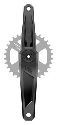 Title CR1 Cranks | 136 mm Axle | Black (Without Chainring)