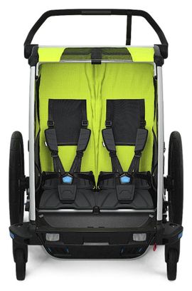 Rimorchio per bambini Thule Chariot Cab 2 verde grigio