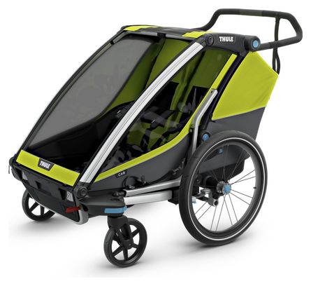 Remolque para niños Thule Chariot Cab 2 verde gris