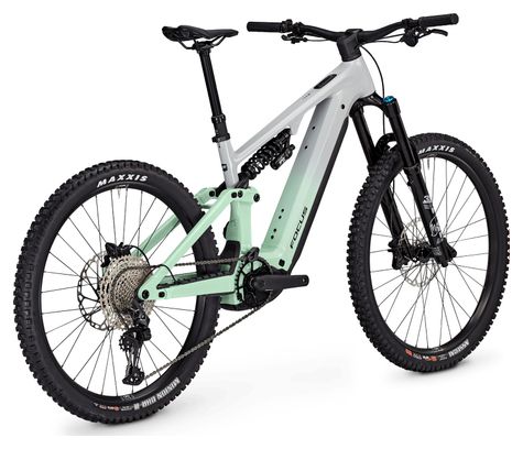 VTT Électrique Tout-Suspendu Focus SAM² 6.8 Shimano Deore 12V 800Wh MX (29/27.5'') Gris/Vert 2025